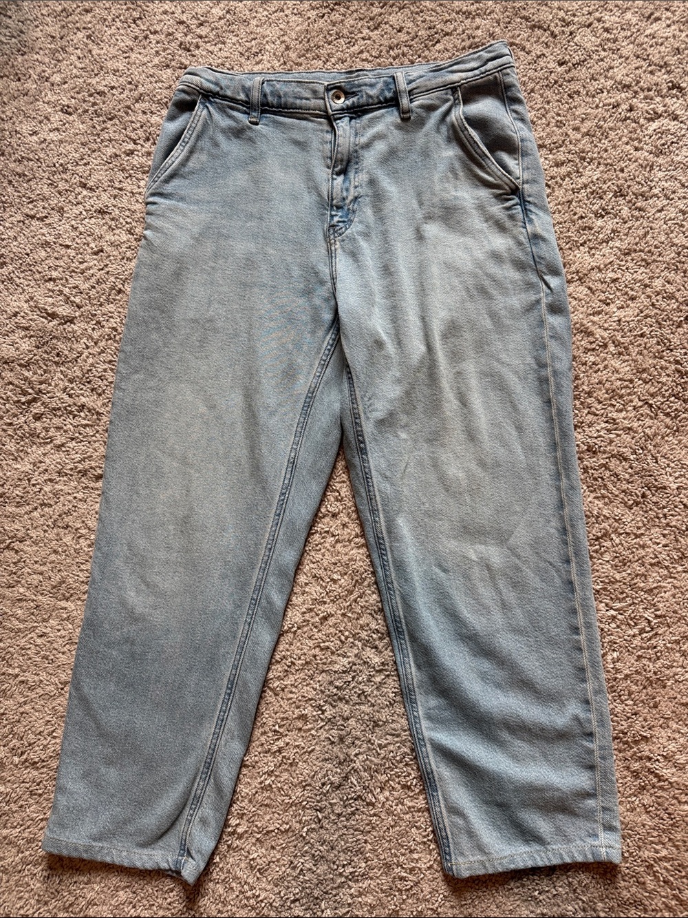 Uniqlo Cotton Relaxed Drawstring Jeans Size 10